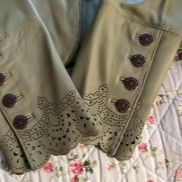 WILSON LEATHER NEW GREEN JACKET - Picture 12 of 13